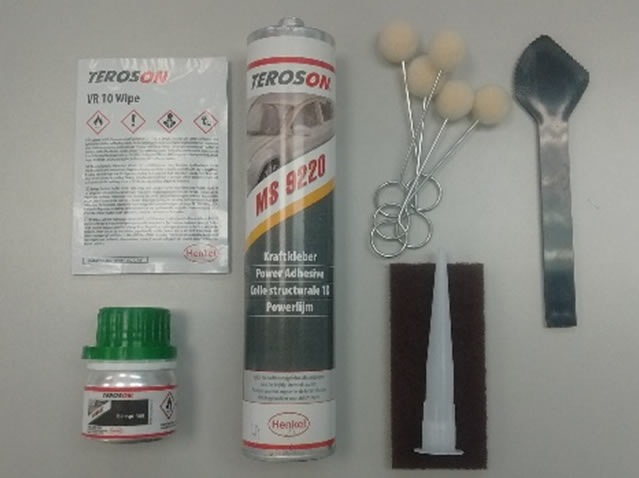 Kit de colagem para elementos aerodinâmicos