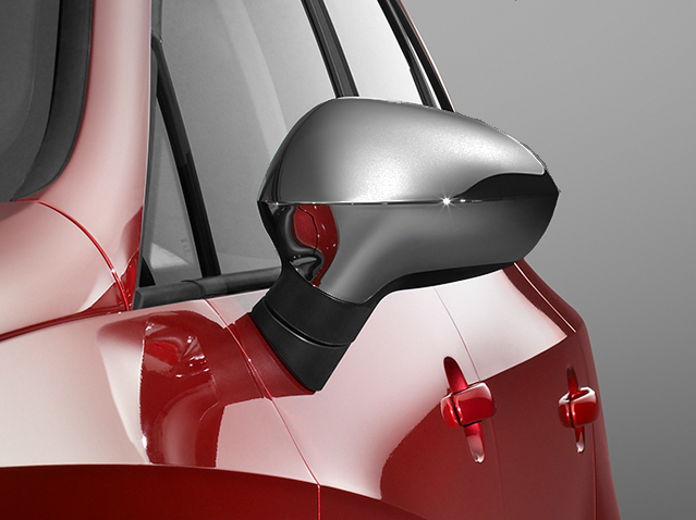 Matt chrome rear-view mirror frame set