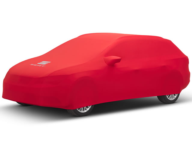 Red car cover