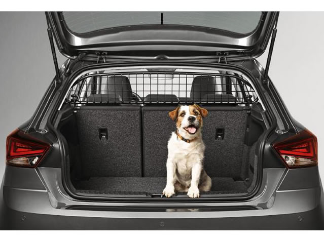 Luggage compartment separation grille for pets