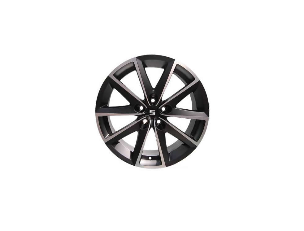 17” alloy wheel, matt black diamond cut