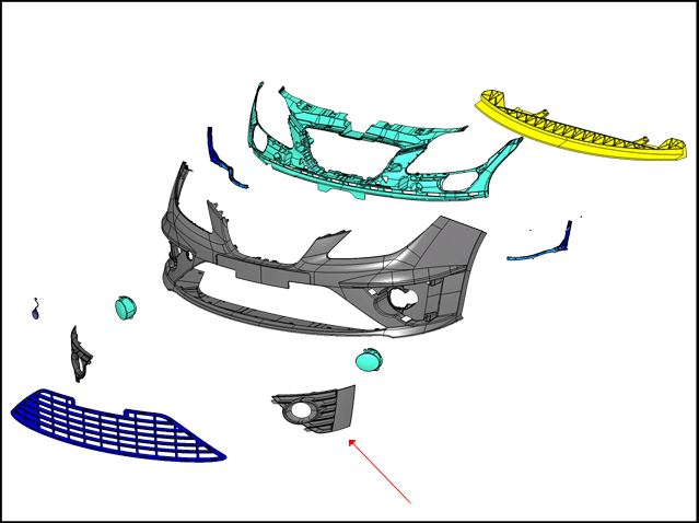 Conjunto rejillas laterales antiniebla (izda+dcha )