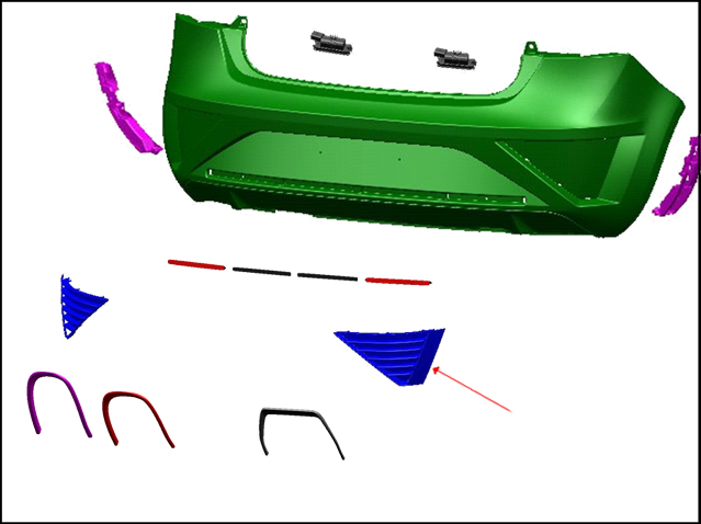 Set of side grilles (left & right)