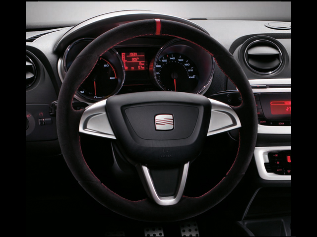 Alcantara leather steering wheel
